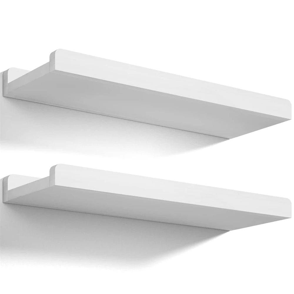 Juego de 2 Estantes Flotantes de Madera Rústica de Pared Hogaris™