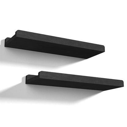 Juego de 2 Estantes Flotantes de Madera Rústica de Pared Hogaris™