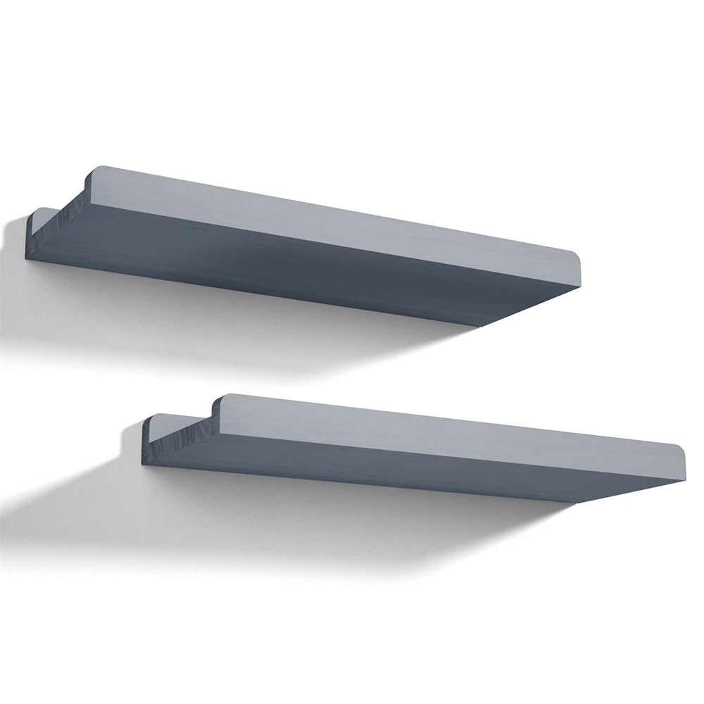 Juego de 2 Estantes Flotantes de Madera Rústica de Pared Hogaris™